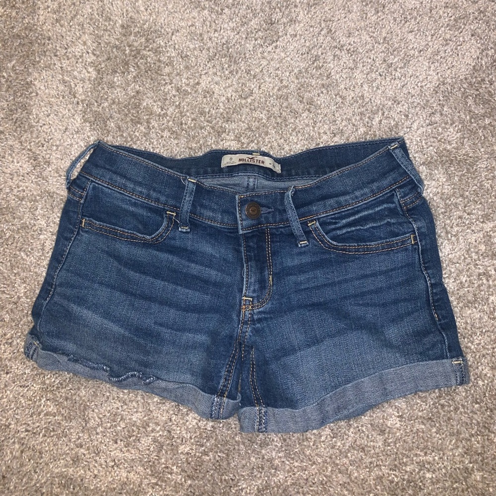 Hollister Dark Blue Jean shorts size 24 / 0 - Picture 3 of 10